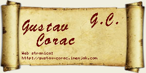 Gustav Ćorac vizit kartica